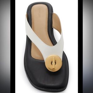 NWT SIMKHAI Asher Leather Thong Sandals Sz 36